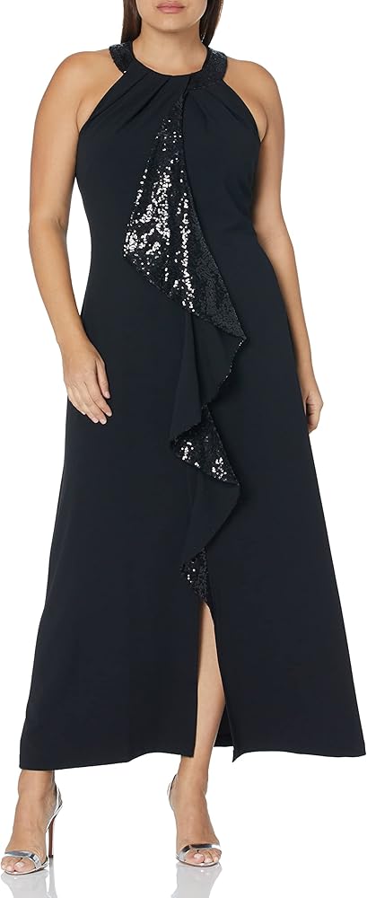 jersey midi dress plus size Karen Kane Plus Size Kate V Neck Midi Travel Dress - Brown main image 0
