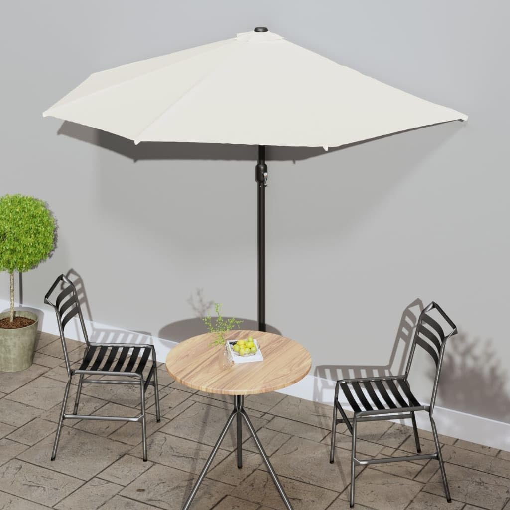 Générique Parasol de Balcon avec mât en Aluminium Sable 270x144 cm Demi,Maison & Jardin,Pelouses & Jardins,Vie en extérieur,Parasols & voiles d'ombrage,Beige,3.85 KG,44587