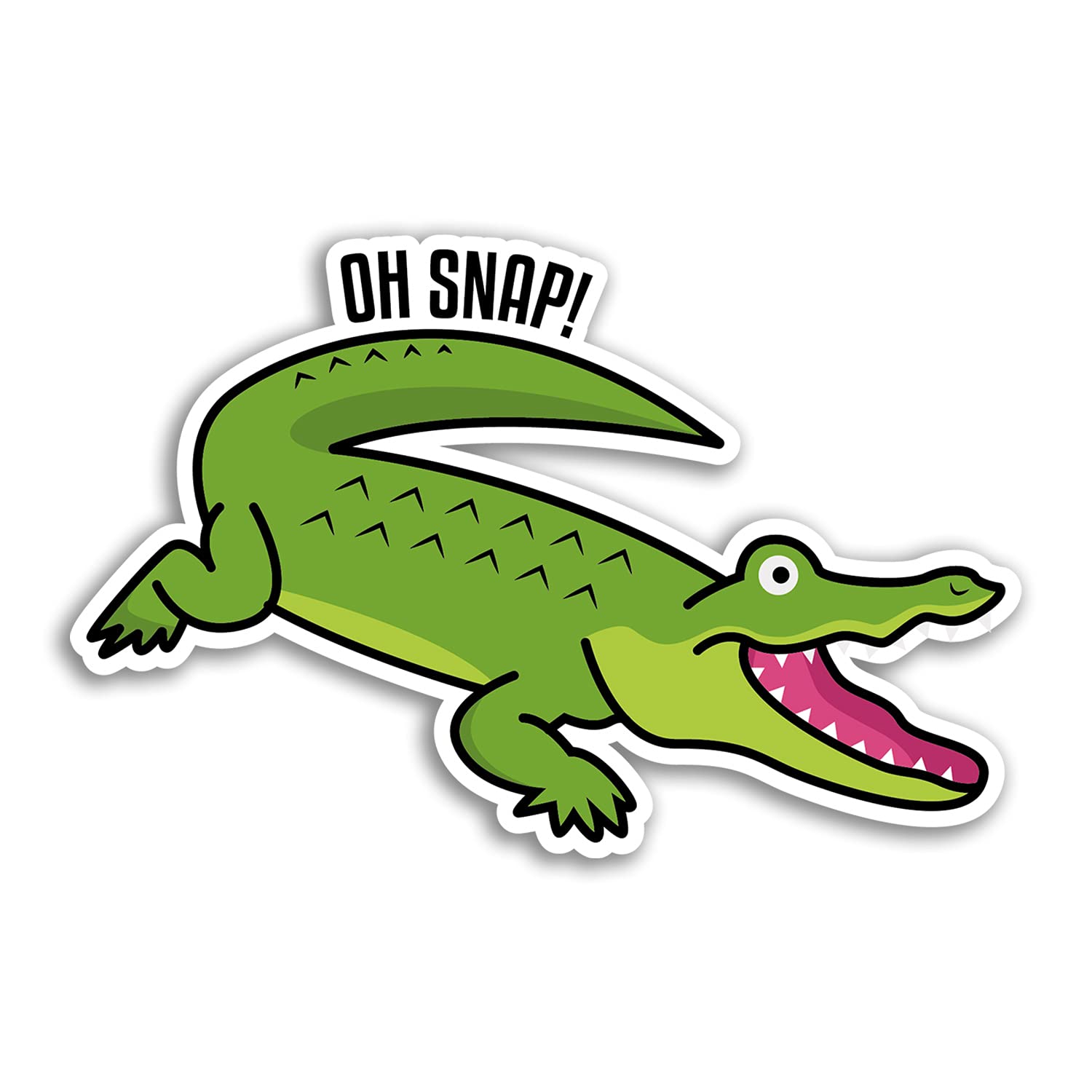 Dv Design Multi 2 X 10Cm Wide Crocodile Oh Snap Vinyl Stickers - Animals Alligator Pun Sticker #29944