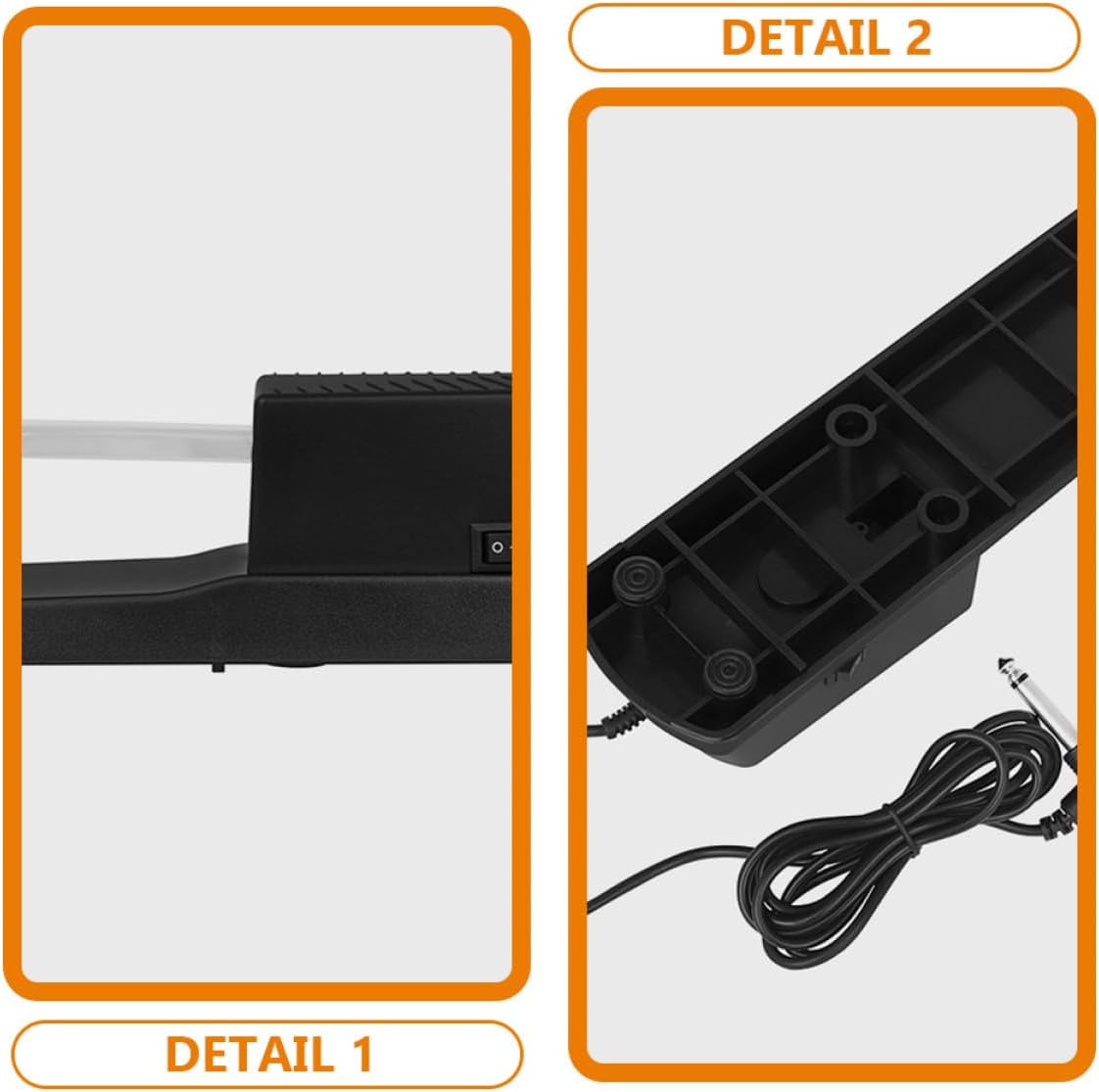 Alasum Piano Sustain Pedal for Electronic Keyboard Abs and Metal Foot Pedal with Non-slip Design Portable Piano Accessory for Digital and Acoustic Keyboards Tongue Strip Shell