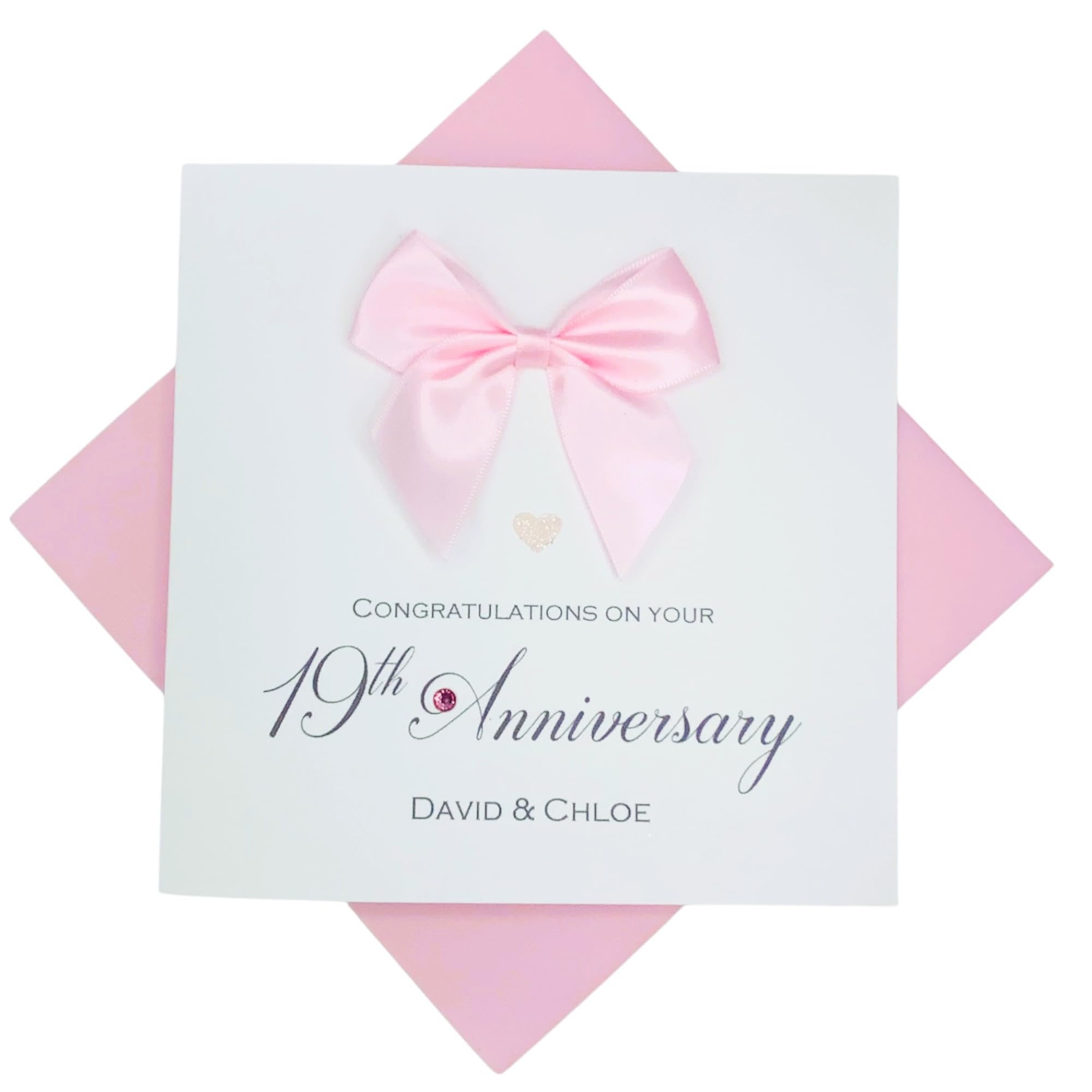 19th Wedding Anniversary Card Personalised Bronze 19 Years – RE 19