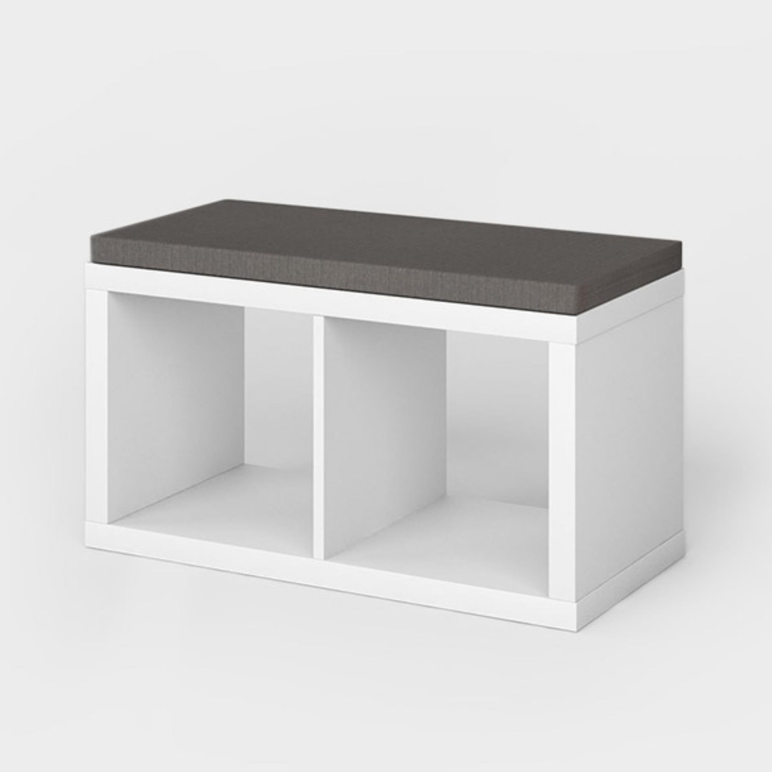 Kallax Regal Sitzauflage 76 x 39 x 4 cm Sitzpolster Sitzbank-Auflage Sitzkissen/Auflage für Sideboard als Sitzbank/unempfindlicher Bezug/Farbe GRAU ANTHRAZIT