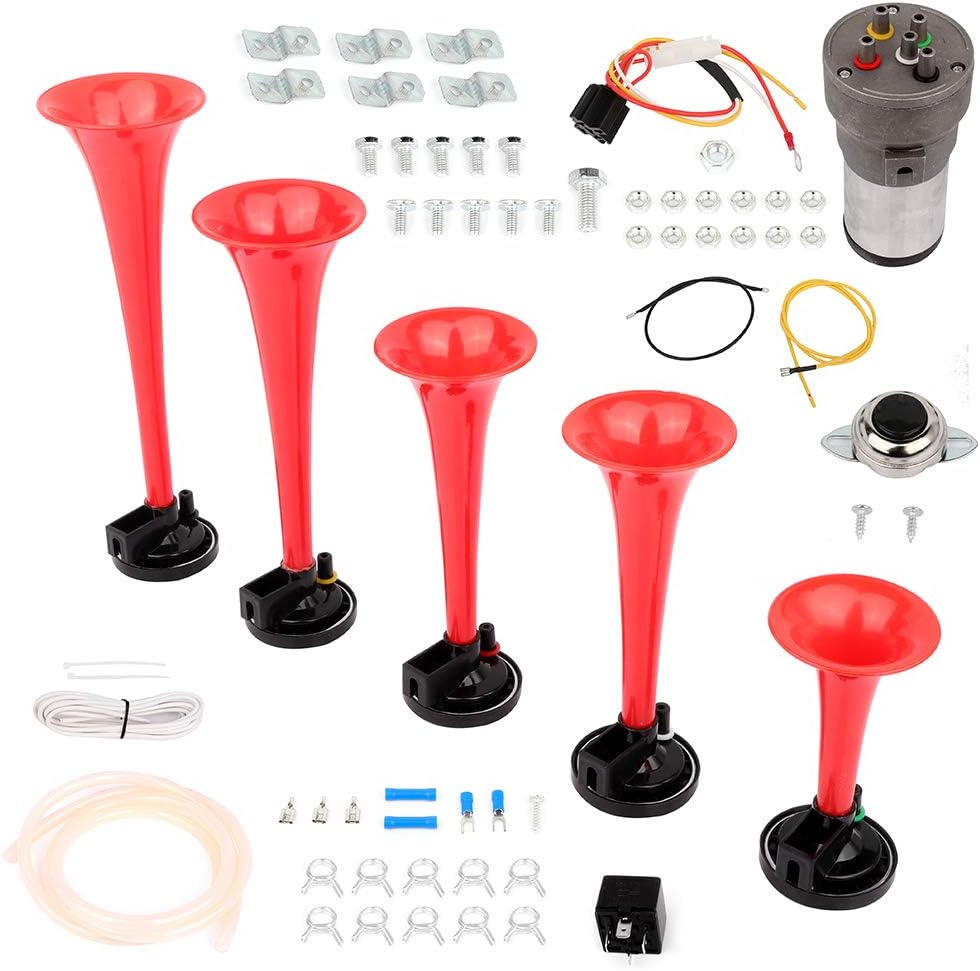super loud Horn Kit Dixie Horn Dixie Musical Air Horn for Any 12V Vehicles Trucks Lorrys Trains Boats Cars Vans Kit