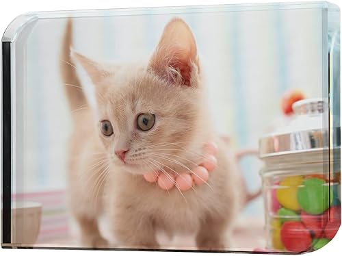 Miniatura 4 de Personalized Picture Crystal Frame Custom Print with Your Photo Personalized Customized 3D Glass DIY Picture Plaque Frames for Wedding, Birthday,