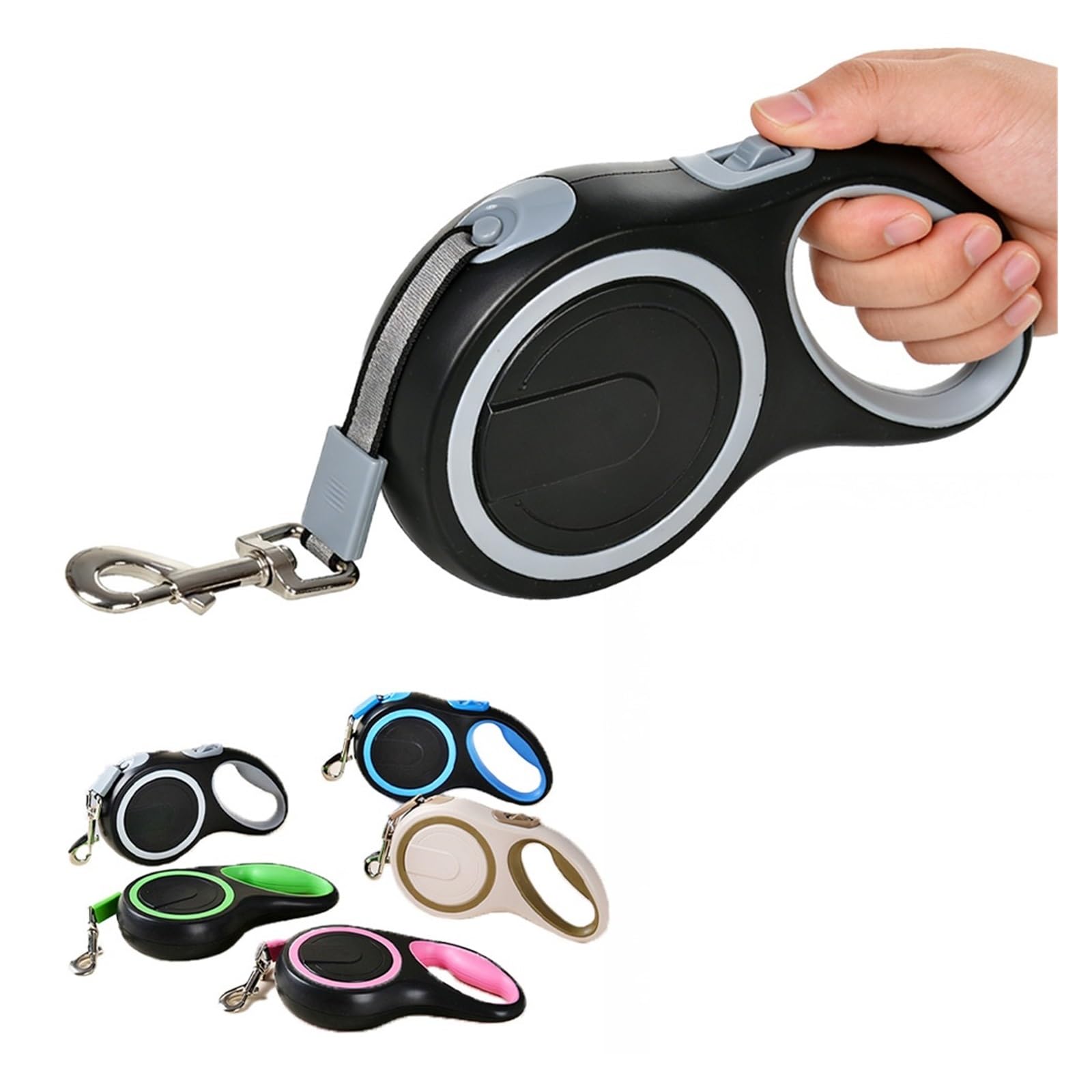 Cuerda De Tracción Retráctil Automática For Mascotas De 8/5 M | Los perros grandes de nylon 50kg llevan los accesorios que caminan de Labrador(Blue,8m - 50 kg)