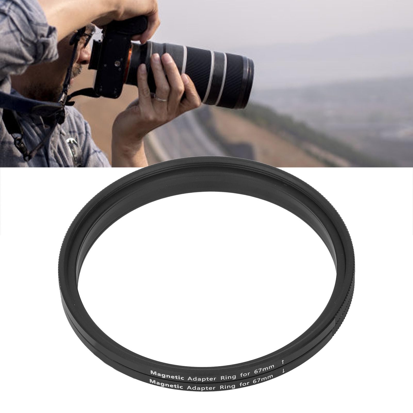 Ringfilter-Adapter, 67 Mm auf 67 Mm Kamera-Filterring, Gewindefilter aus Aluminiumlegierung auf Magnetfilter-Adapterring, Schnellverschluss für Einfache Installation