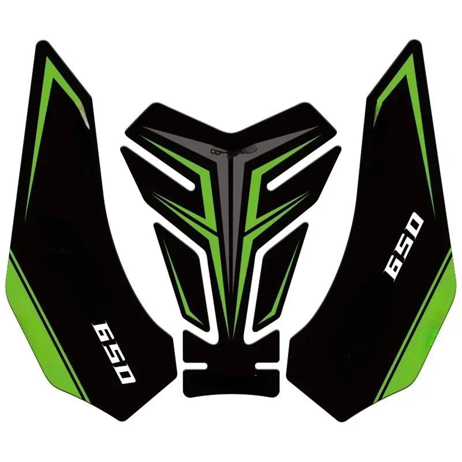 Motorcycle Tank Pads Gas Knee Grip Traction Sticker Protection Accessories for Z650 for Ninja 650(Green)