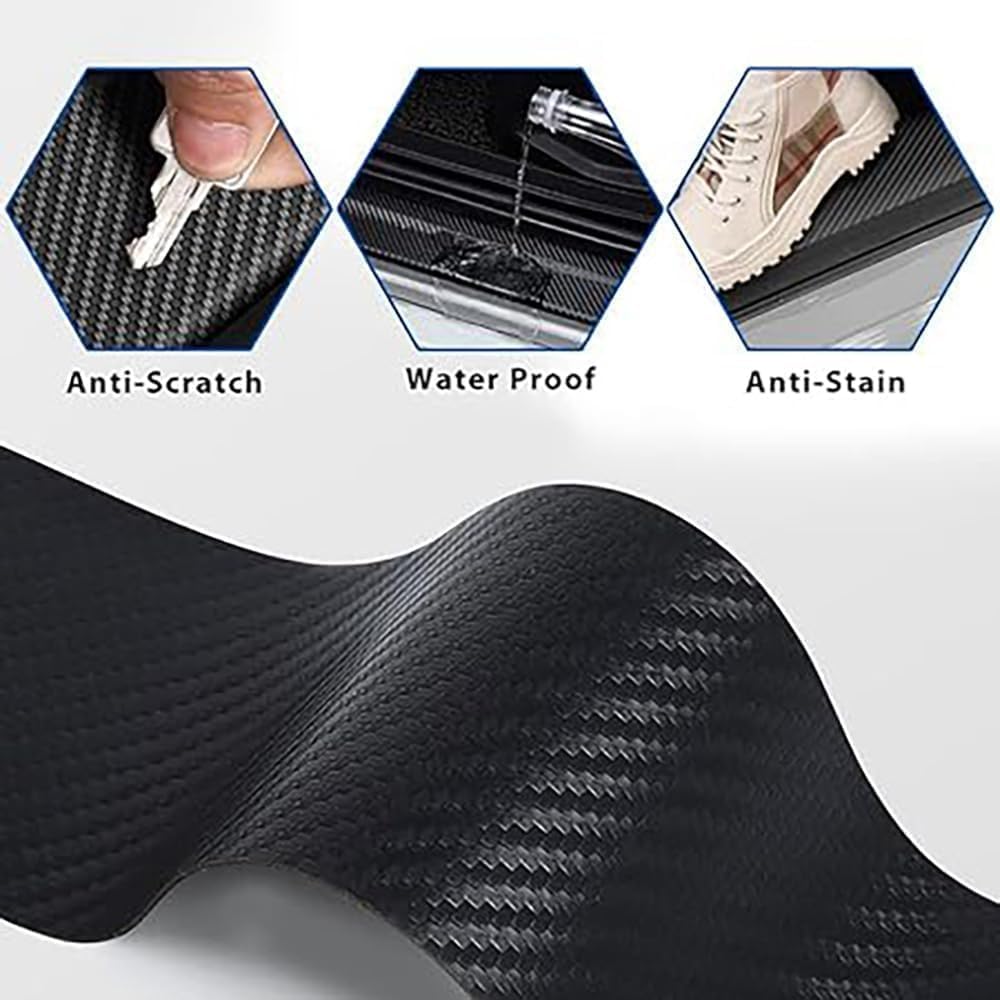 DZPFDC 4 Pièces Seuils de Porte en Fibre de Carbone pour VW T-Cross | Typ C1 | Bj. AB 2018, Protection de Seuil de Porte de Voiture avec Logo,Garniture Antidérapante Anti-Rayures DZPFDC 4 Pièces Seuils de Porte en Fibre de Carbone pour VW T-Cross | Typ C1 | Bj. AB 2018, Protection de Seuil de Porte de Voiture avec Logo,Garniture Antidérapante Anti-Rayures