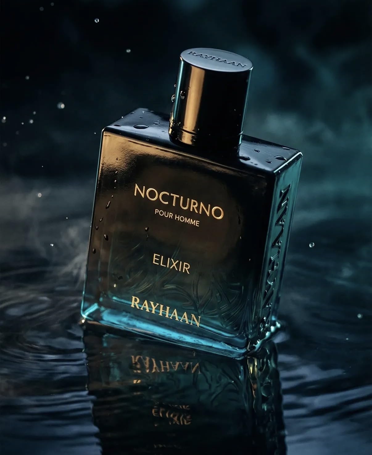 Rayhaan Nocturno Elixir Pour Homme Eau de Parfum Uomo - Legno Ambra Fragranza 100 ml