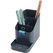 BLUE GINKGO Pen Holder, Desk Organizer, Blue, Made in Korea