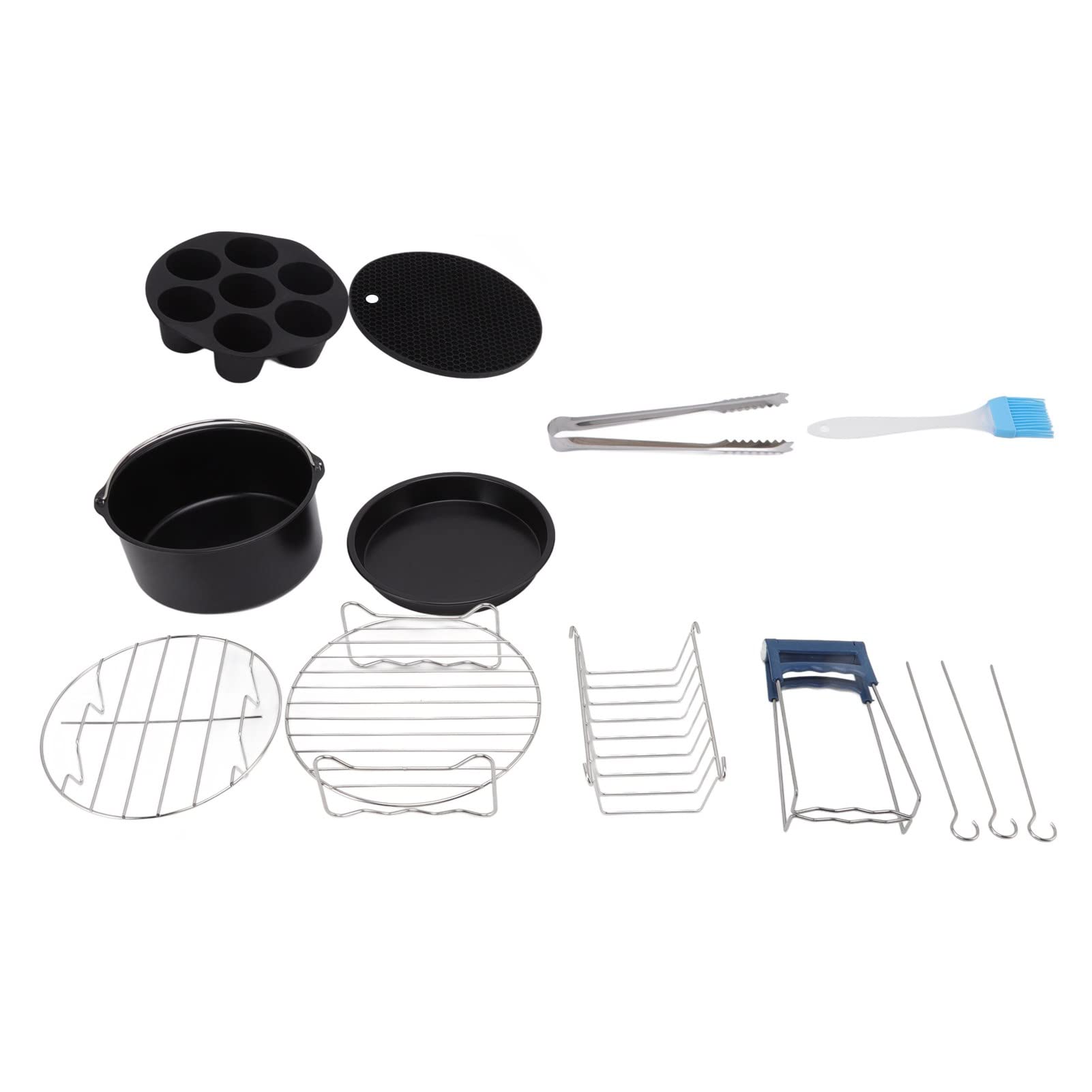 Ensemble D'accessoires pour Friteuse à Air Ensemble D'accessoires pour Friteuse à Air Ensemble D'accessoires pour Friteuse à Air Résistant à la Chaleur Nettoyage Facile en Acier Inoxydable pour (16cm)