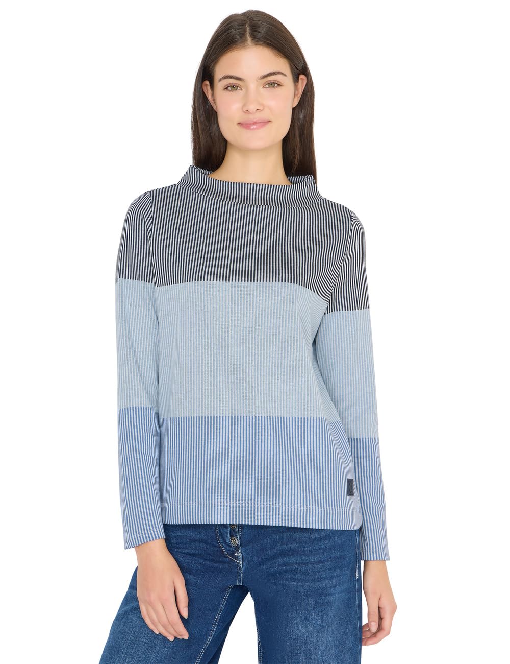 Damen Colorblock Jacquard Shirt