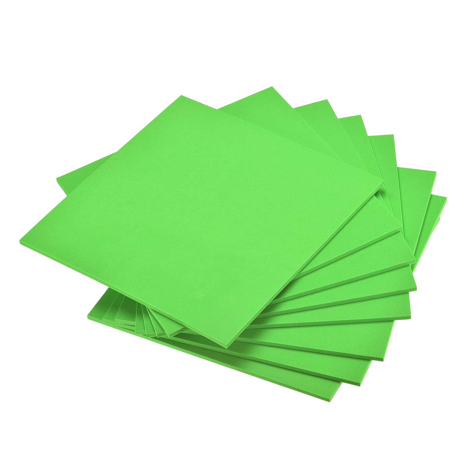 DMiotech 8 Pack 9.8 x 9.8 Inch 5mm Thick EVA Foam Sheets for Arts and Crafts Craft Foam Sheets Green