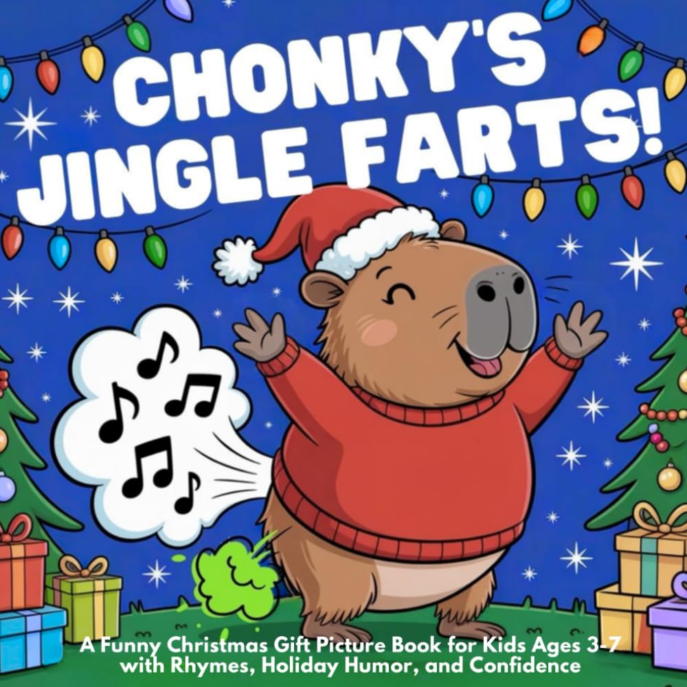 Chonky’s Jingle Farts: A Funny Christmas Gift Picture Book for Kids Ages 3–7 with Rhymes, Holiday Humor, and Confidence (Capy Laughs)