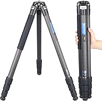 Vista 1 de ARTCISE Trípode de cámara de fibra de carbono - Trípode de viaje profesional resistente sin cabeza esférica, monopie para cámara réflex digital