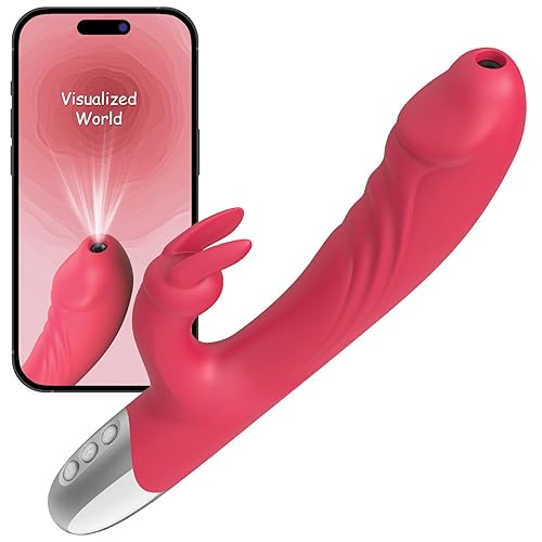 Rabbit Vibrator Adult Sex Toy for Women - Visual G Spot Vibrator Clitoral Stimulator with Camera - 6 Vibrating Dildo Massager Waterproof Female Rose Vibrators Sex Toys for Couple Games