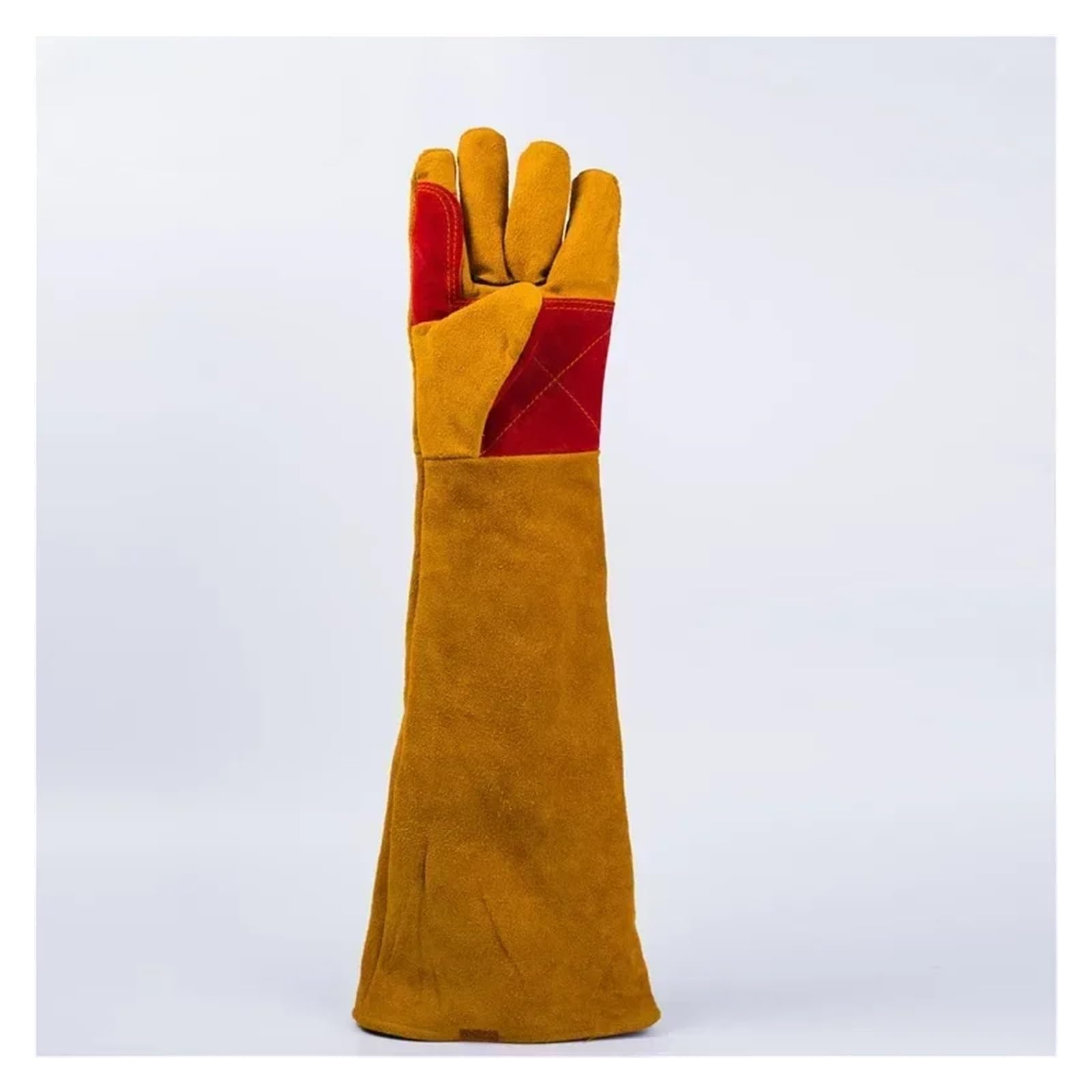 Guanti da Saldatura in Pelle a Maniche Lunghe da 23,6 Pollici, Guanti Resistenti al Calore for stufe e Barbecue, Guanti Resistenti alla Perforazione for Gard(60CM)