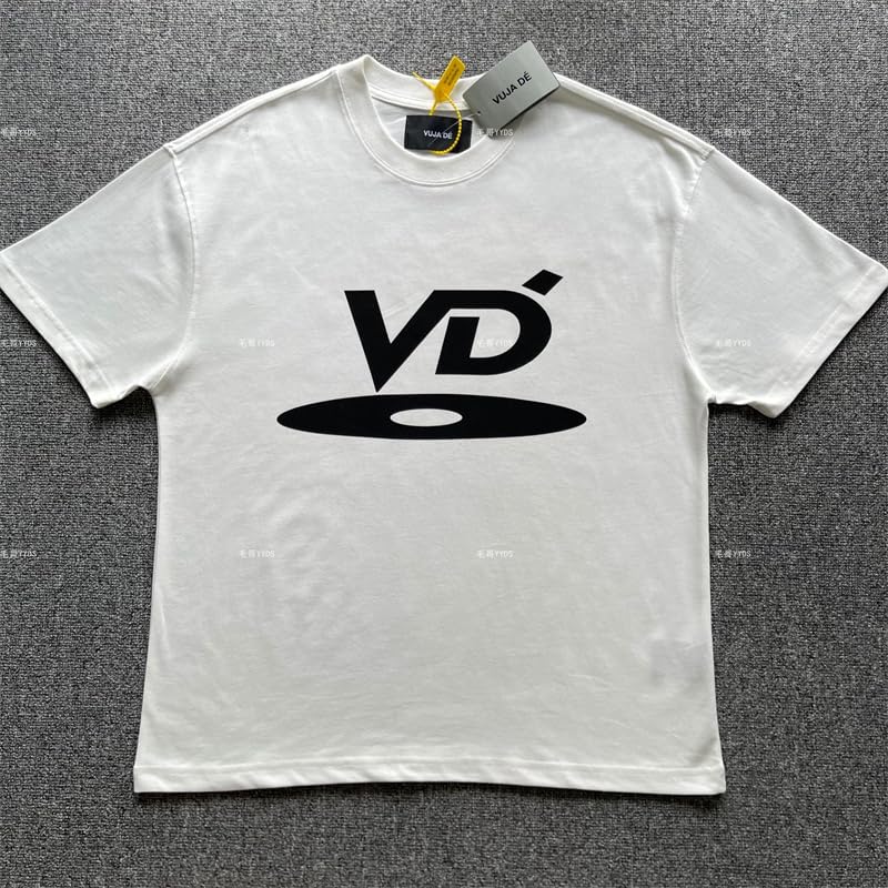 【希少】Vuja Dé VD DVD Logo T-Shirt ホワイト M Fashion - Tear Print VUJADE VD Logo T-shirt 1:1 Oversized 2023ss