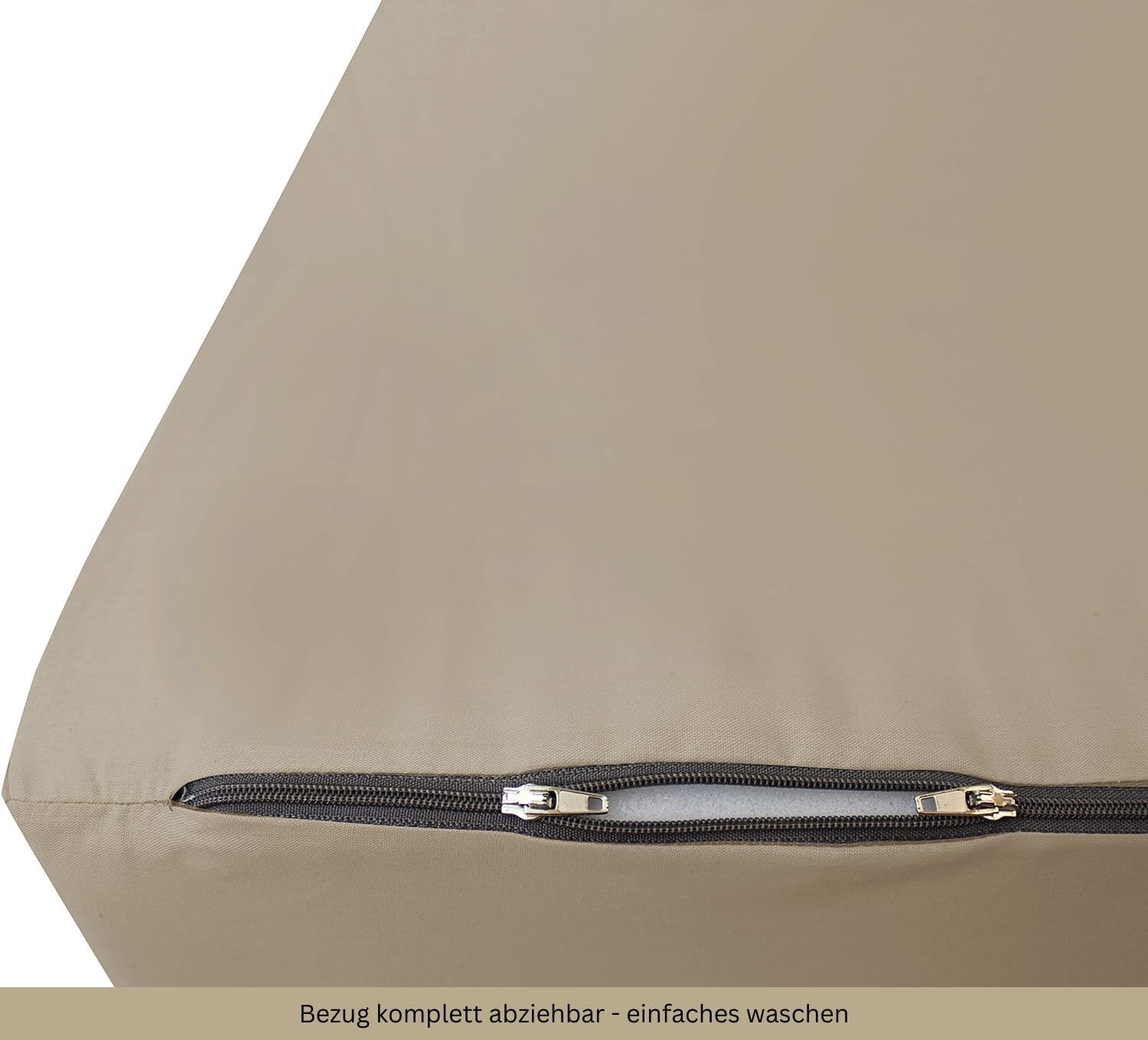 Herlag Materasso Pieghevole Senior (Colore Beige, Dimensioni 195 x 85 x 10 cm, Materasso Pieghevole, Rivestimento Lavabile) P05010-2072