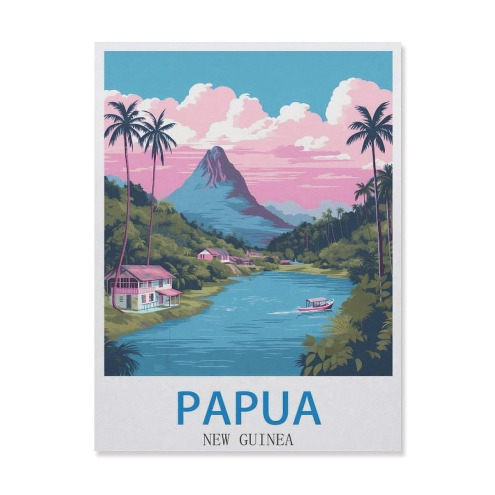 Papua New Guinea，Tin Sign Vintage Retro Man Cave Bar Pub Shed Novelty Gift Aluminium Metal Tin Wall Décor Sign(20x30cm）8x12 inch-EG100
