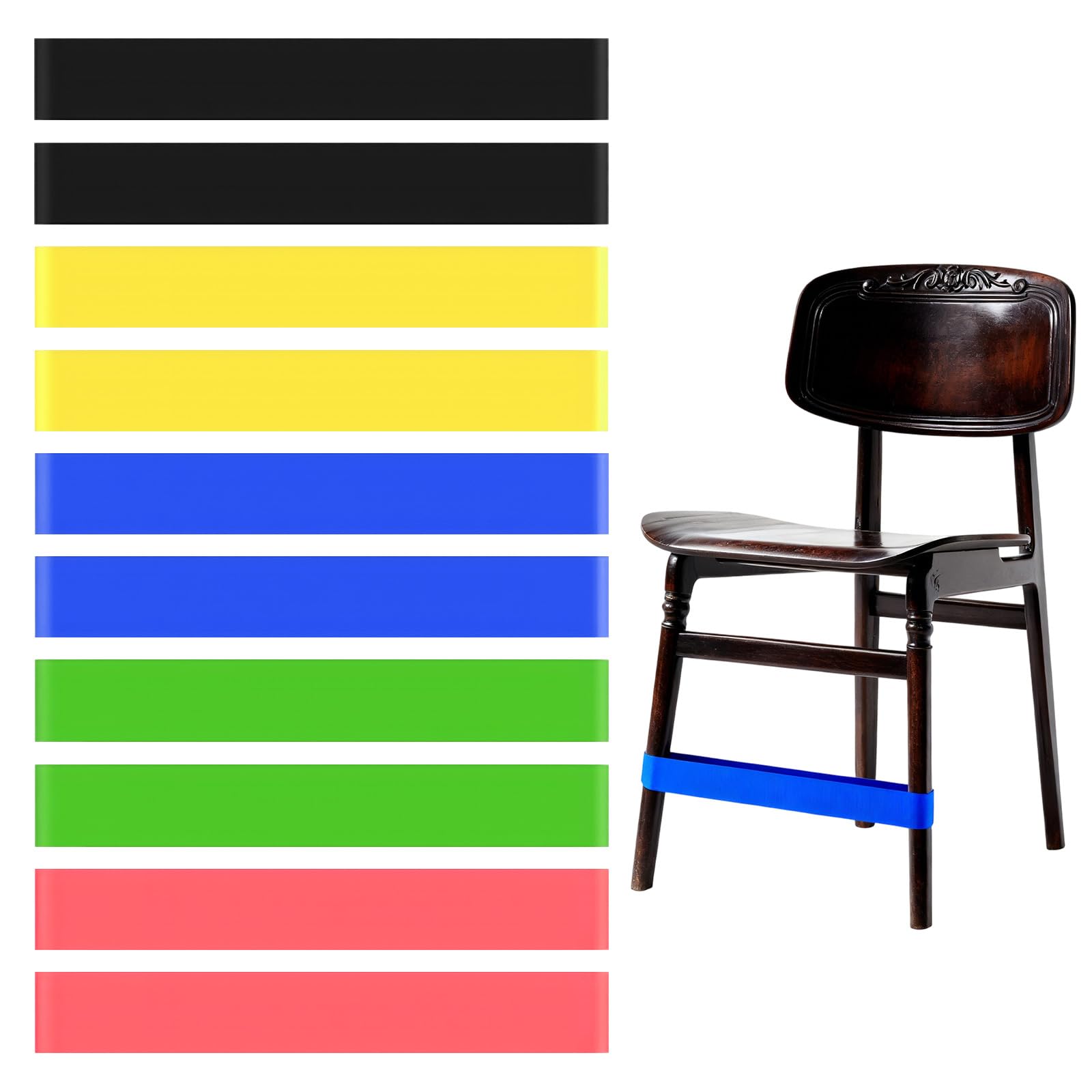 PLULON Lot de 15 Bandes de Chaise pour Enfants avec Pieds Fidgety