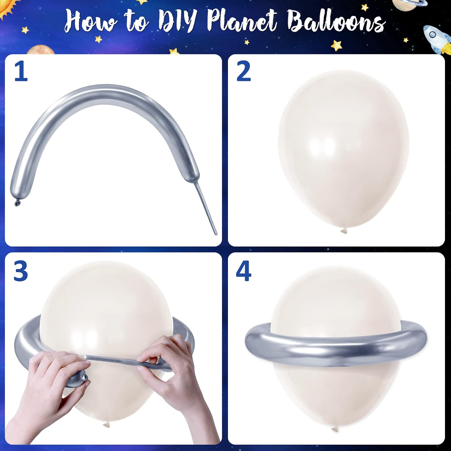 First trip Around the Sun Birthday Decorations -58pcs Outer Space 1st Birthday Banner First Trip Around the Sun Cake Toppers Solar System Party Balloons for Boy Galaxy Party Supplies set