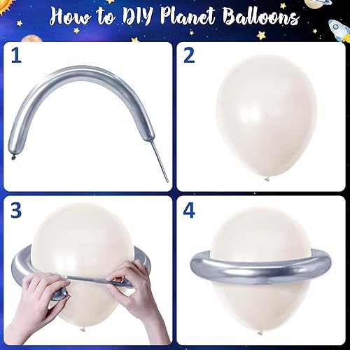 Miniatura 4 de Decoraciones de cumpleaños de primer viaje alrededor del sol, 58 piezas de espacio exterior, primer viaje alrededor del sol, decoración de pasteles,