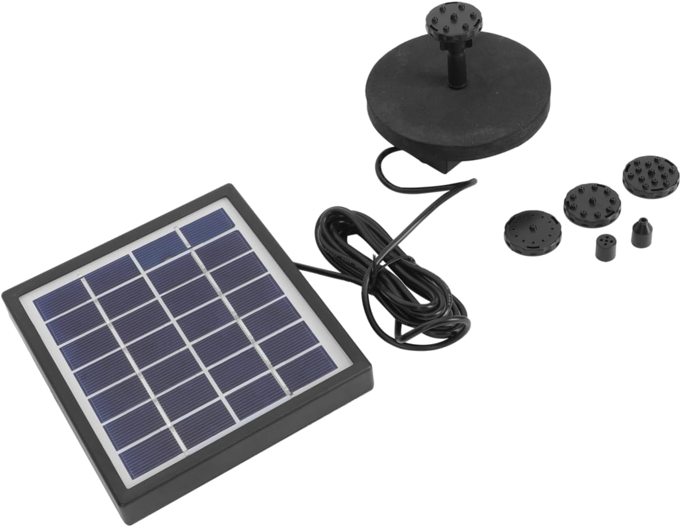 1Set Solar Water Fountain Pump Kit Garden Sprinkler Automatic Solar Powered Floating Fountain with Sprinkler Heads for Outdoor Decoration