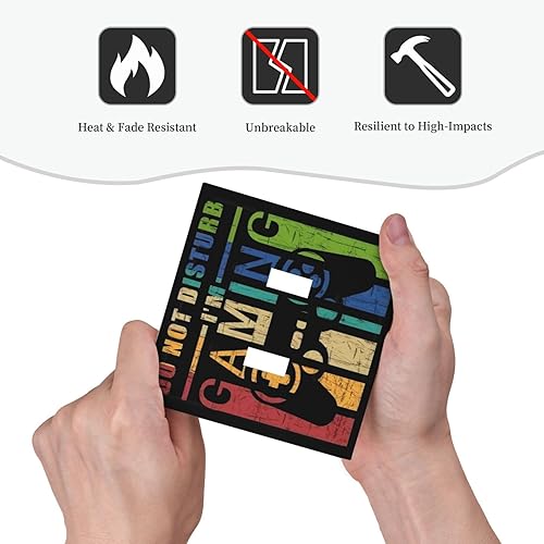 Vista 769 de Placa de pared con interruptor de luz de doble interruptor de pared para niños, diseño de dinosaurio, galaxia, espacio exterior, planeta, nebulosa