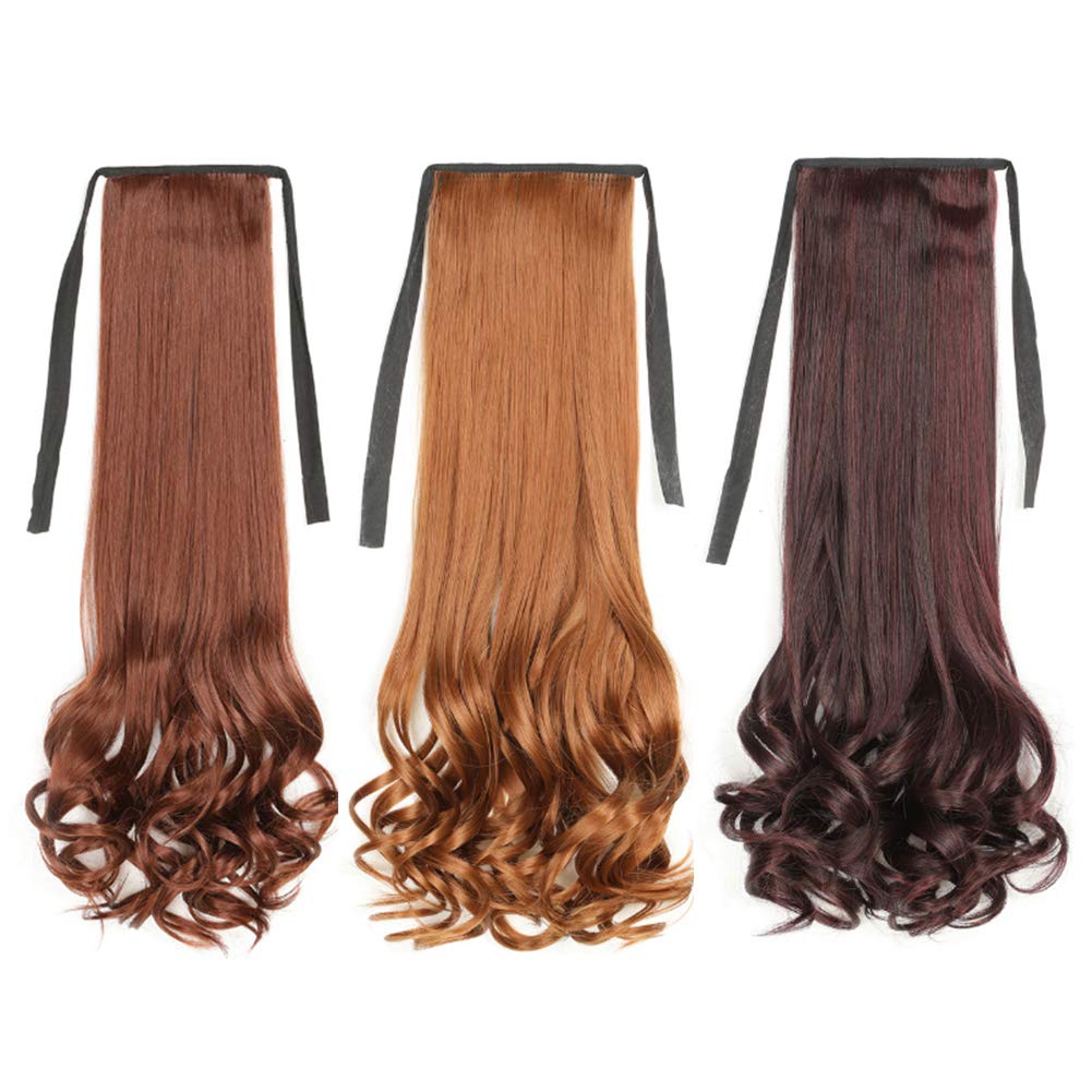 Cxyp Tie Up Ponytail Extensions 18inch Synthetic Drawstring