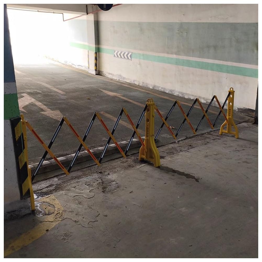 Valla Extensible Plastico, Rellenable Con Agua, Barricada Móvil Extensible, Barreras De Seguridad Comerciales, Valla De Tráfico Portátil, Para Construcción, Control De Tráfico Y Acceso Vehicular.(Amar