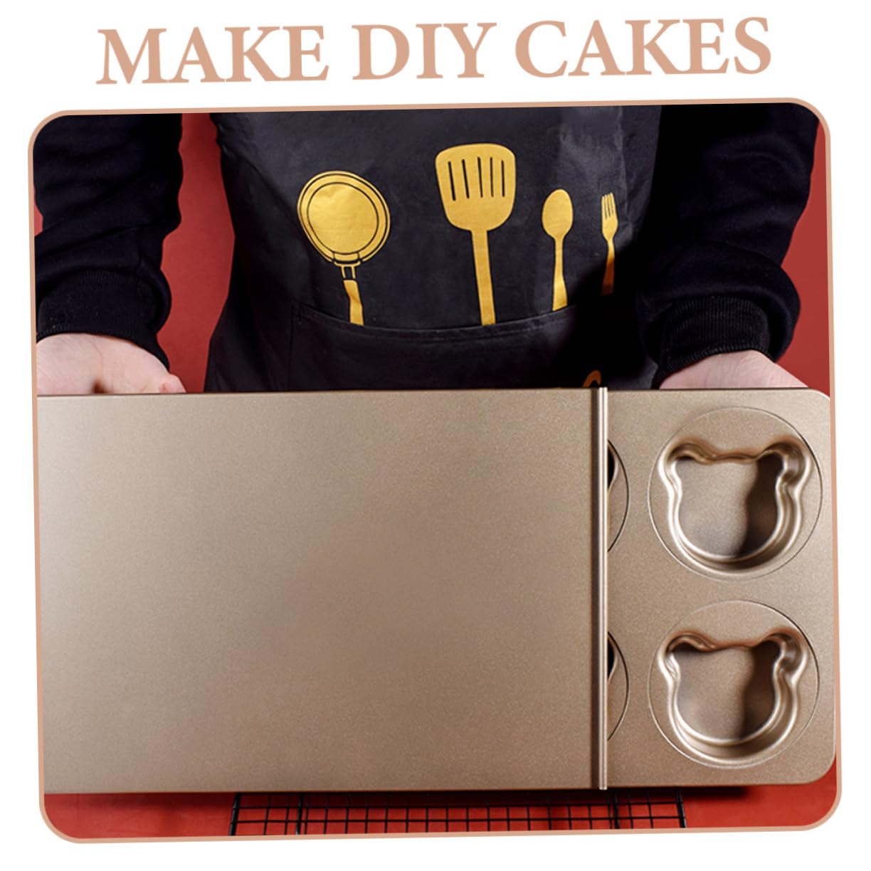 DECHOUS 1ensemble Moule à Gâteau Réutilisable Ours Pour Pâtisserie Moule Biscuits Couvercle