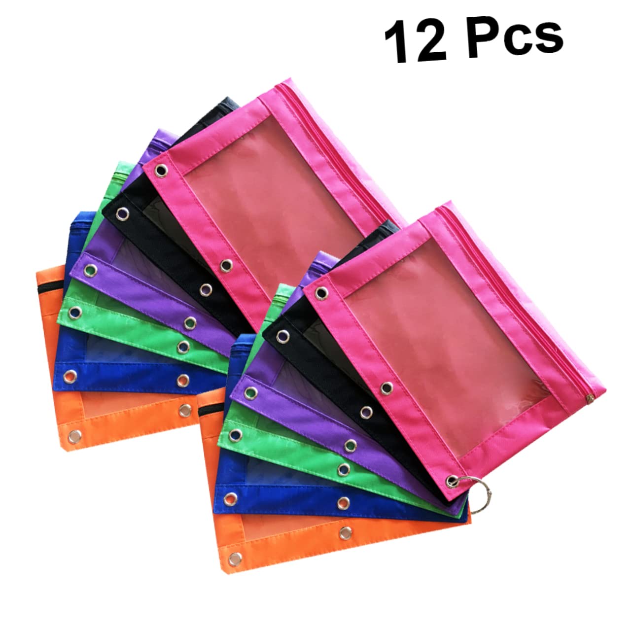 Estuche para Lápices Transparente Oxford 12 Piezas, Bolsa de Papelería