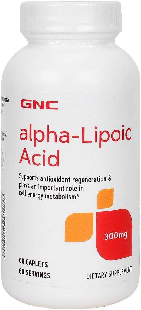 GNC Alpha Lipoic Acid 300Mg Supports Antioxidant Regeneration (60 Caplets)