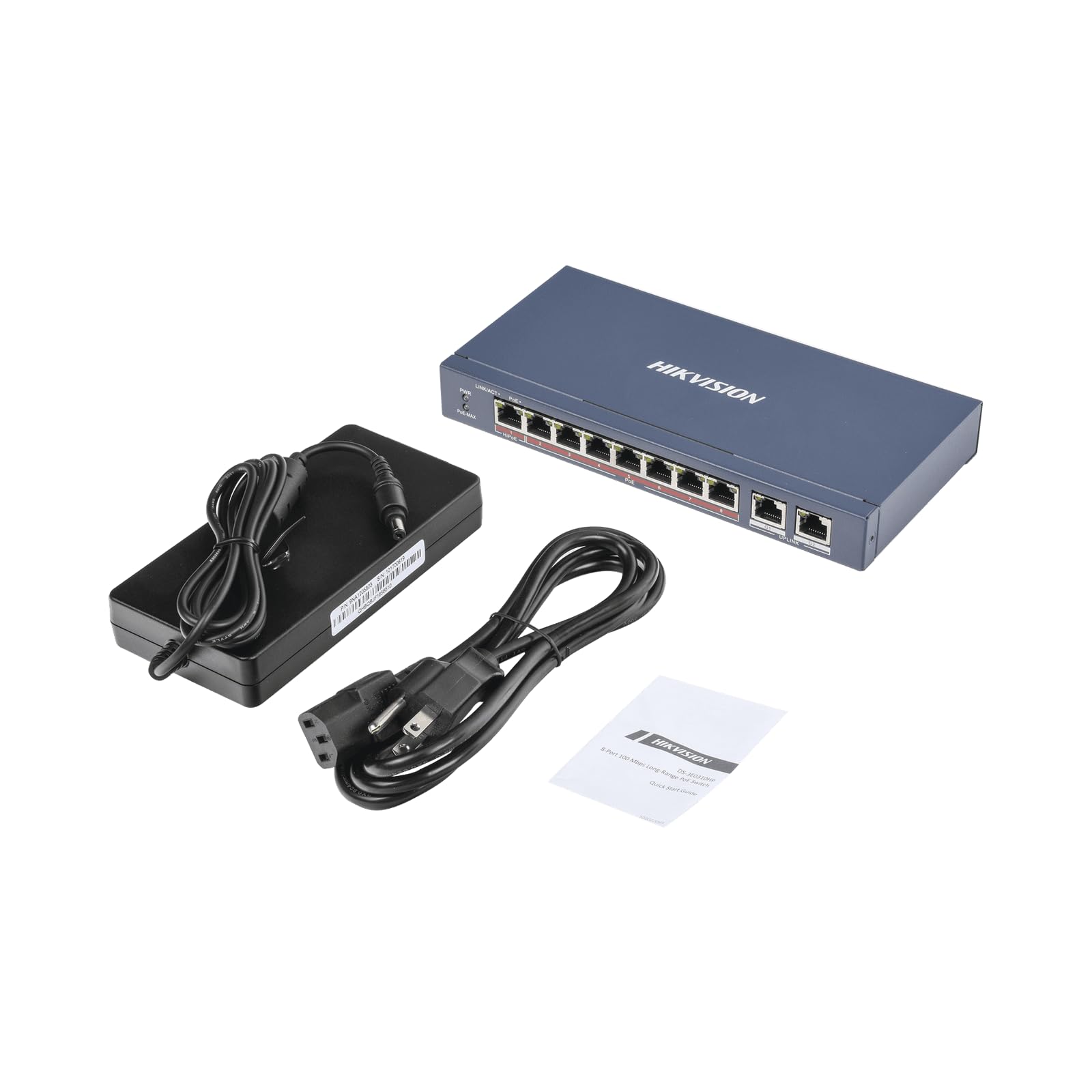 Hikvision Digital Technology DS-3E0310HP-E switch di rete Non gestito Fast Ethernet (10/100) Supporto Power over Ethernet (PoE) Blu