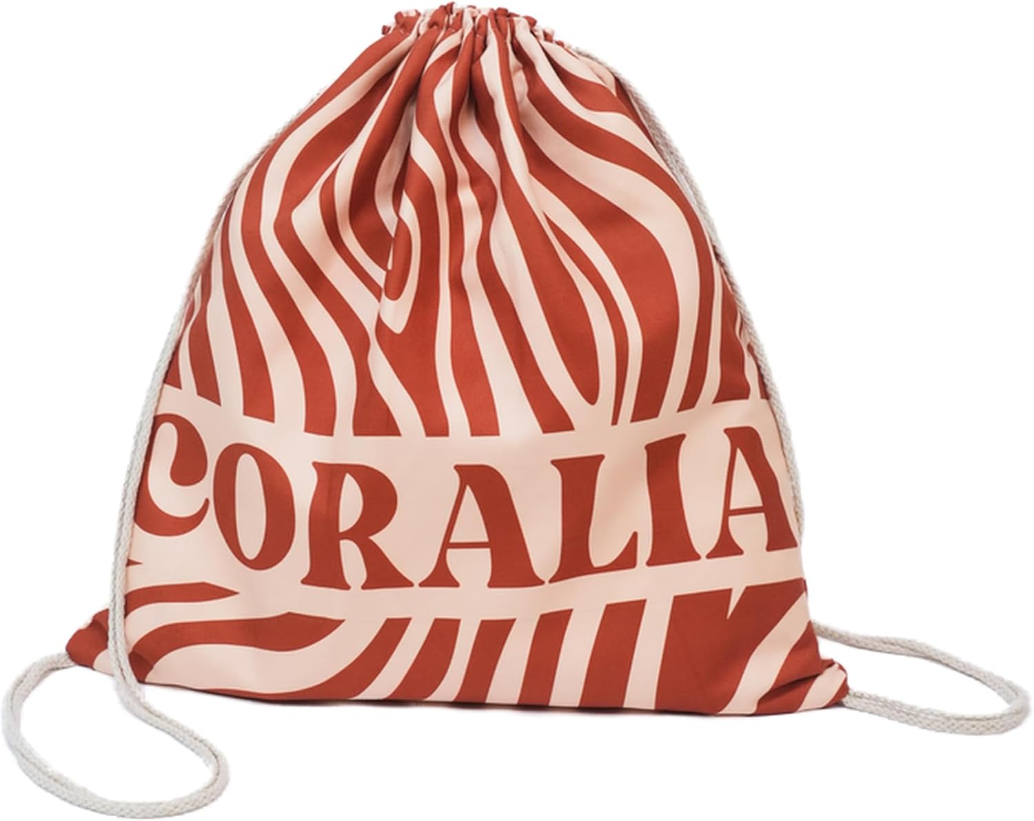 Coralia & Co. 2-in-1 Beach Towel Backpack - Quick-Dry, Sand-Free, with 2L Storage Space (Coral Waves)