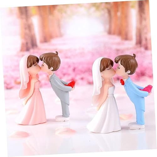Miniatura 9 de ARTIBETTER 10 pares de adornos de boda para parejas, adornos para parejas y para la señora para tartas de boda, decoración de estatua de pareja de