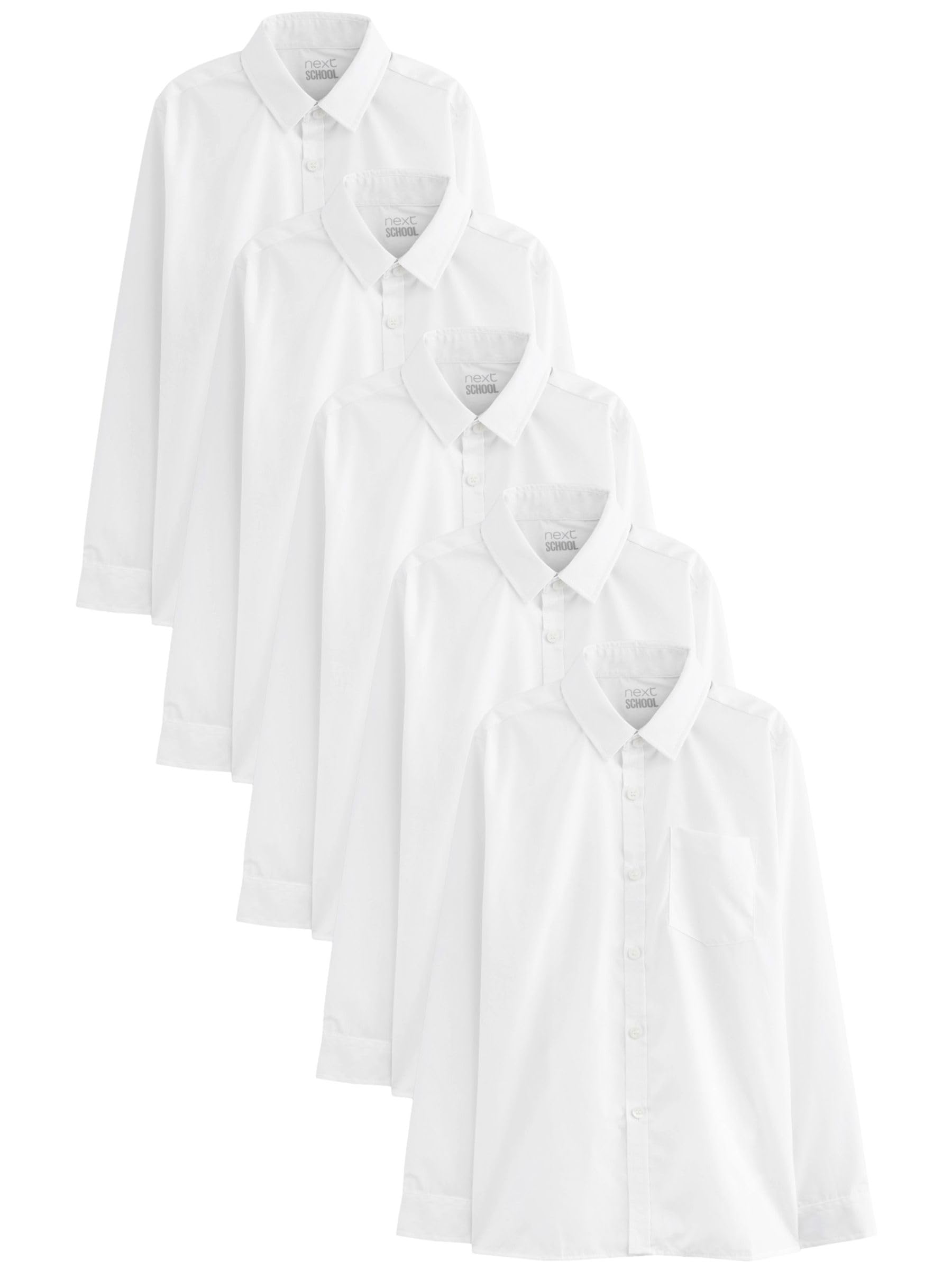 NEXT Jungen Langarmhemden, 5er-Pack 98-182