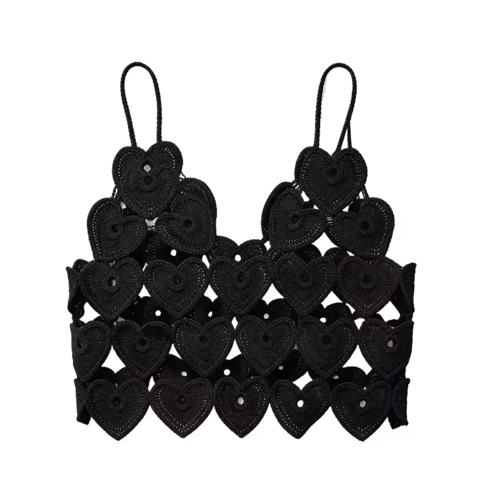 Camisola de Crochet Calada sin Mangas for Mujer