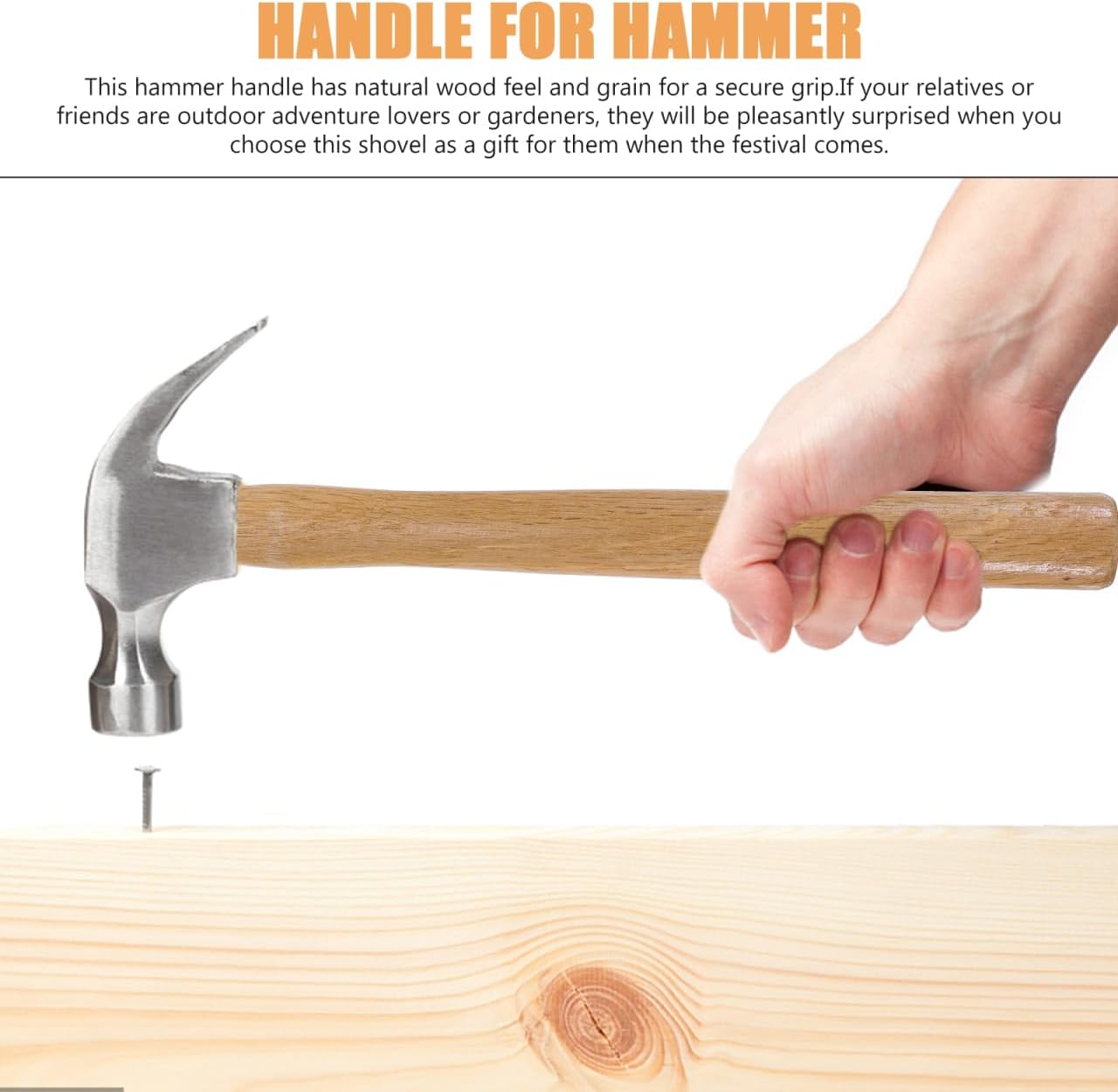 DOITOOL Wood Sledge Hammer Handle Replacement 2 Pack Replacement Hammer Handles, Easy to Install, and Convenient, 15.7 inch
