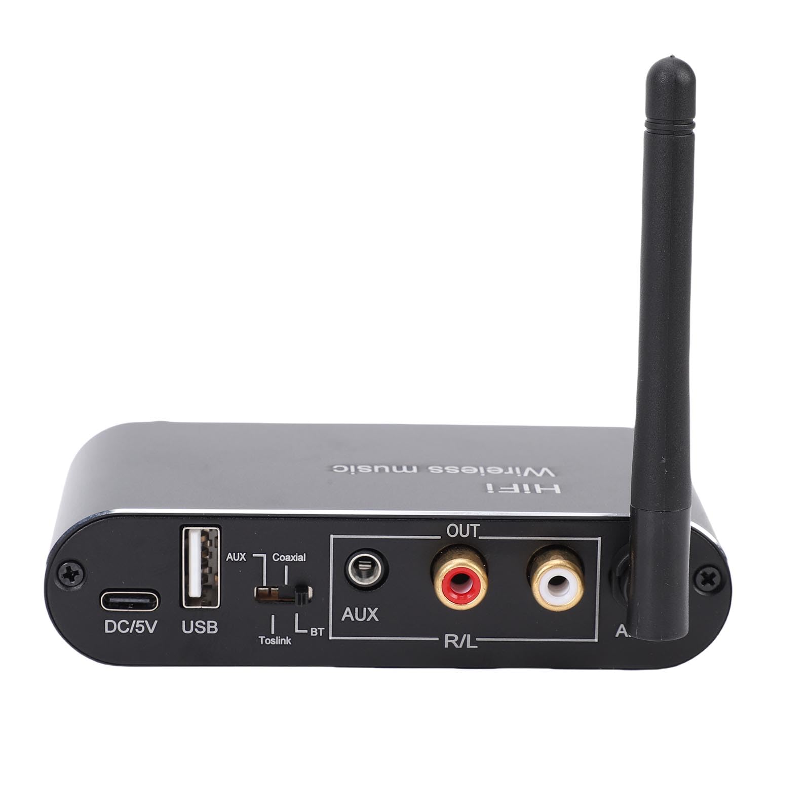 Goshyda Converter DAC Bluetooth 5.1, Adaptador de Audio Digital a Analógico con Entrada óptica/coaxial/USB a Salida Aux, para el sistemas Estéreo de Inicio TV