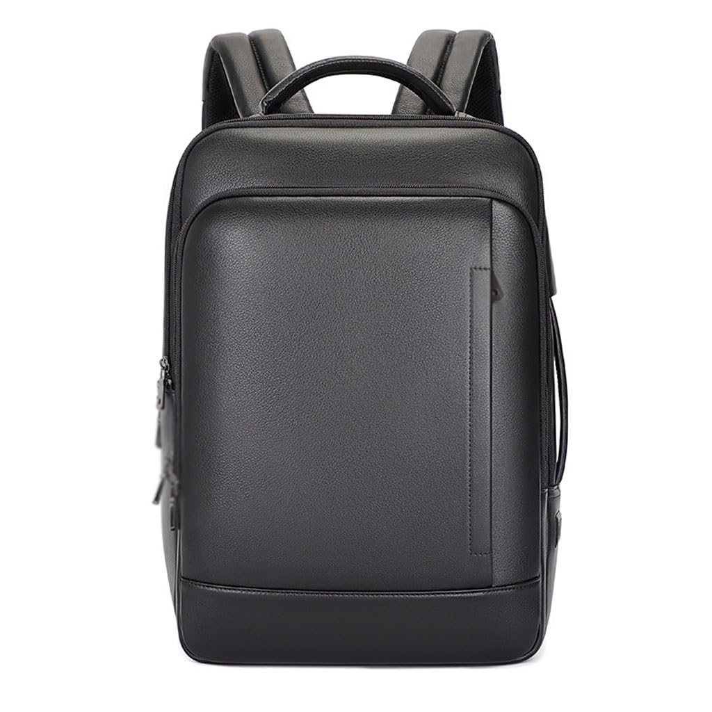 Sac d'ordinateur de grande capacité en cuir véritable doté de multiples rangements - 7