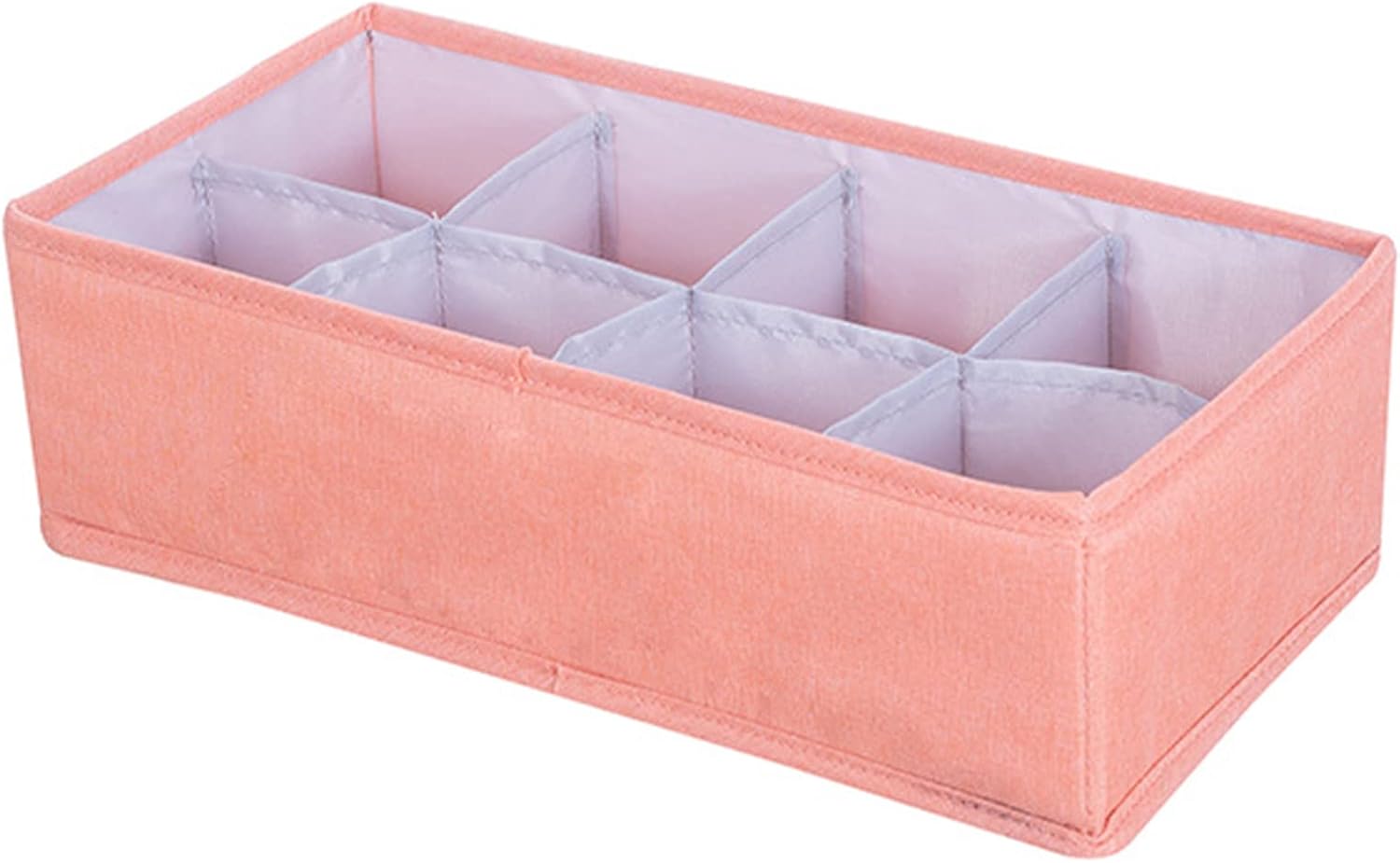 Closet Organizer Wardrobe 4PCS Washable Foldable Visible Clothes Organizer Storage Boxes Drawer Mesh Separation Box for Home T-Shirt Jeans Socks Panty 6/7/8/24 Grids,Pink,C