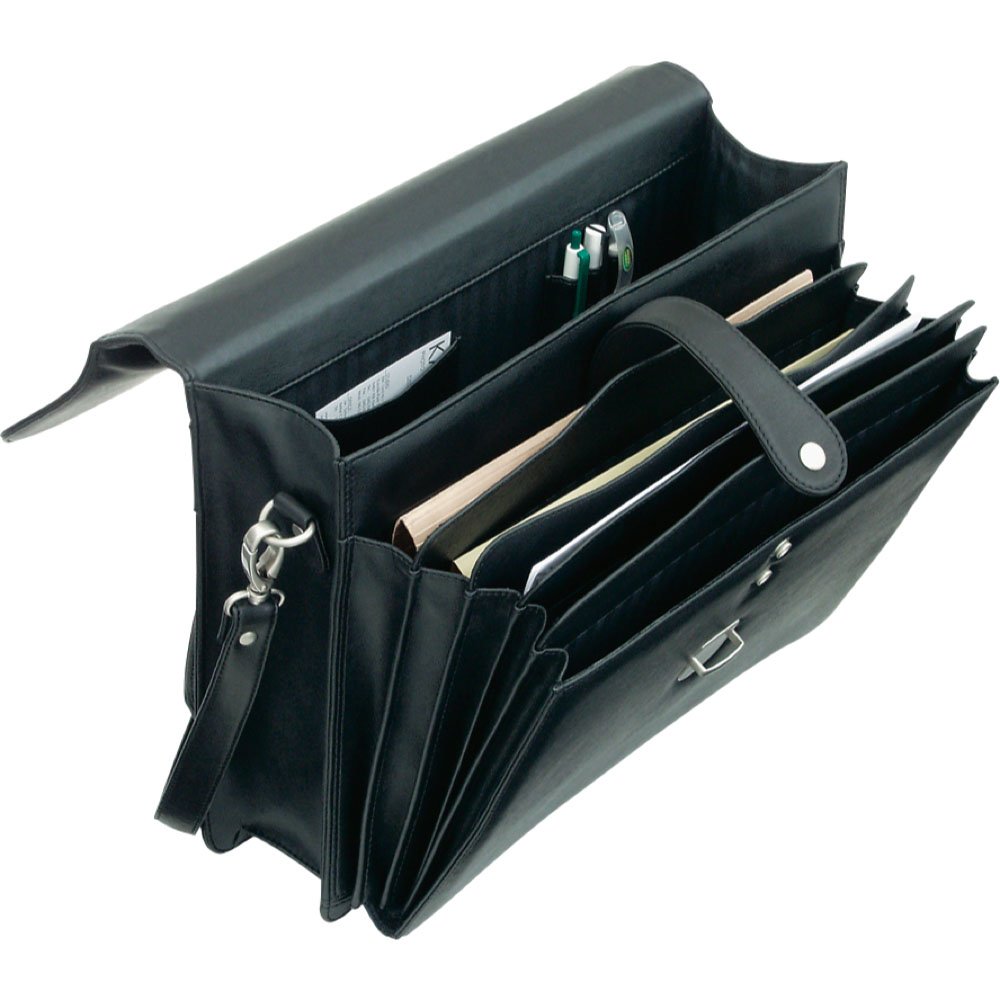 ALASSIO 92011 - Aktentasche FORTE, aus Lederimitat, ca. 40 x 33,5 x 13 cm, schwarz