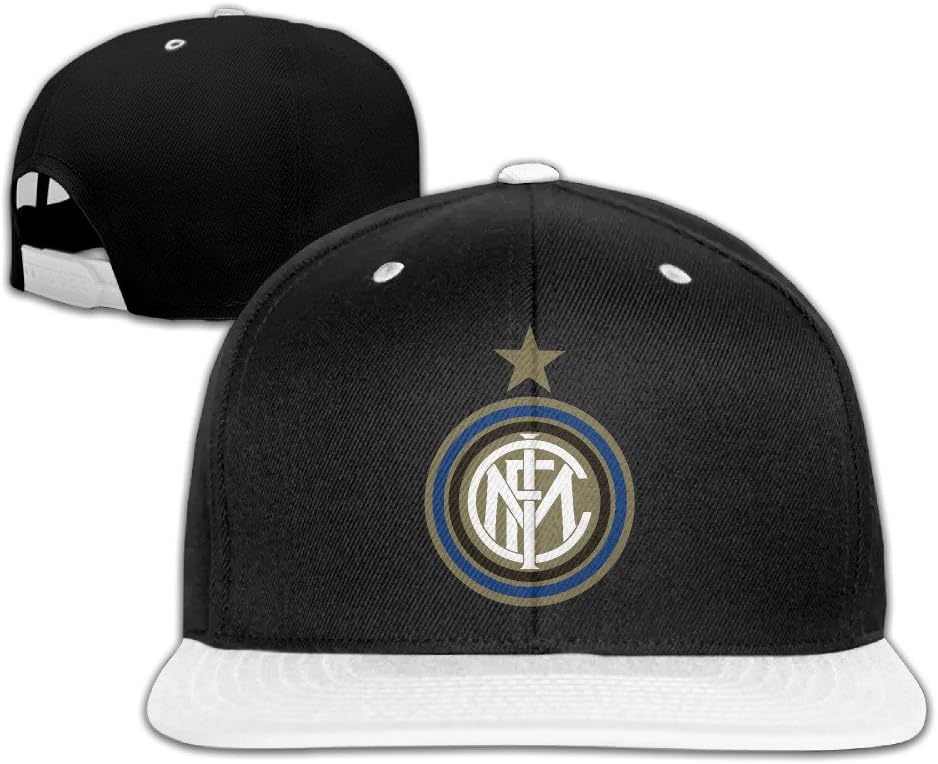 Cool Inter Milan Soccer Club Peaked Hip-Hop Cap White
