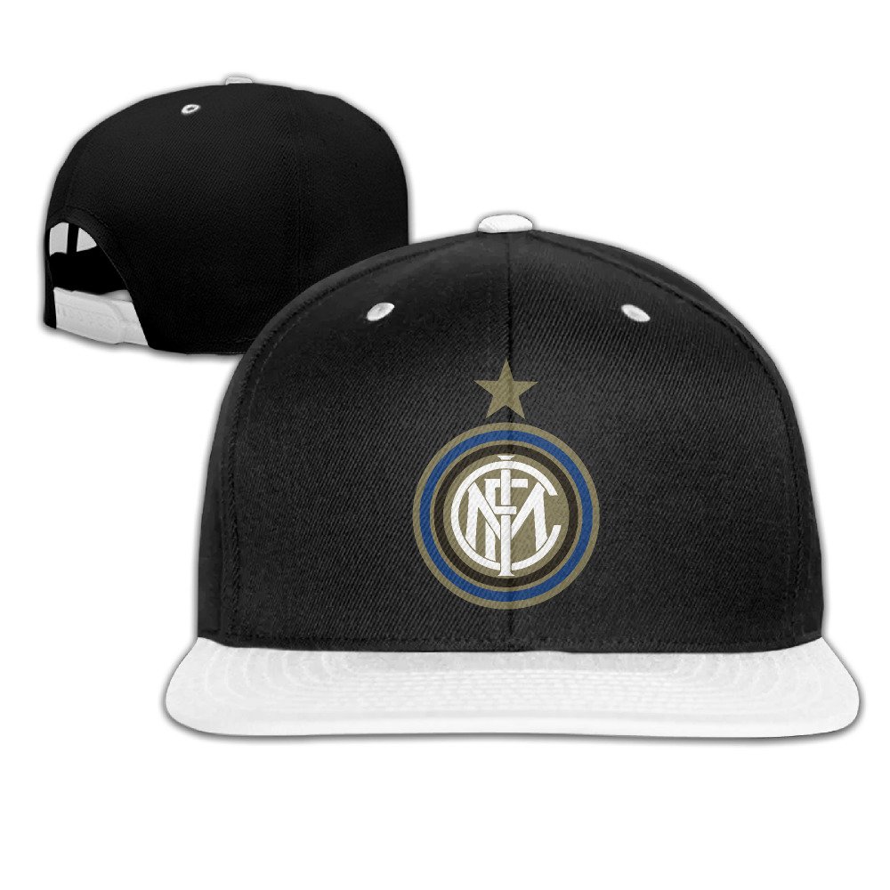 Cool Inter Milan Soccer Club Peaked Hip-Hop Cap White