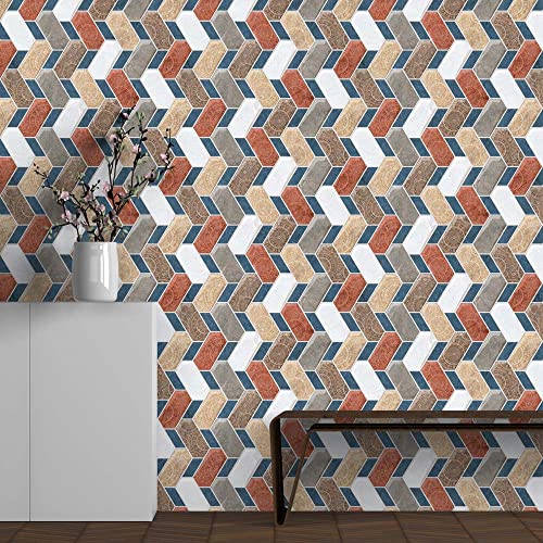 Image of DWELLSINDIA Bricks Pattern Self Adhesive Wallpaper, Waterproof, Scratch Resistant, Laminated (41cm x 244cm, Multicolour)