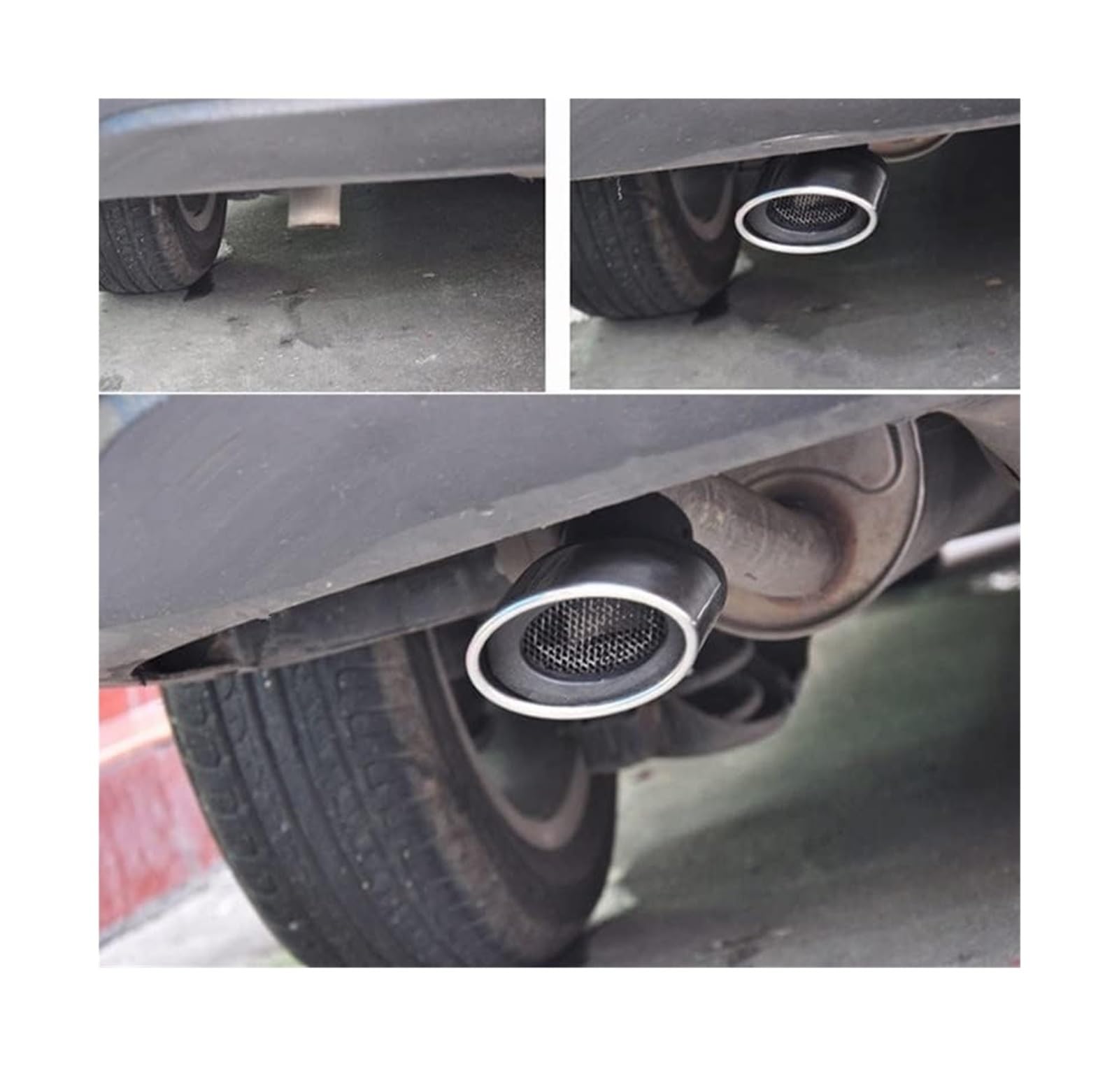 Tubo Escape Trasero Para R&enault Para Clio 4 63 Mm Acero Inoxidable Coche Silenciador Escape Trasero Tubo Cola Punta Silenciador De Garganta Trasera Tubo Escape Trasero(Bending)