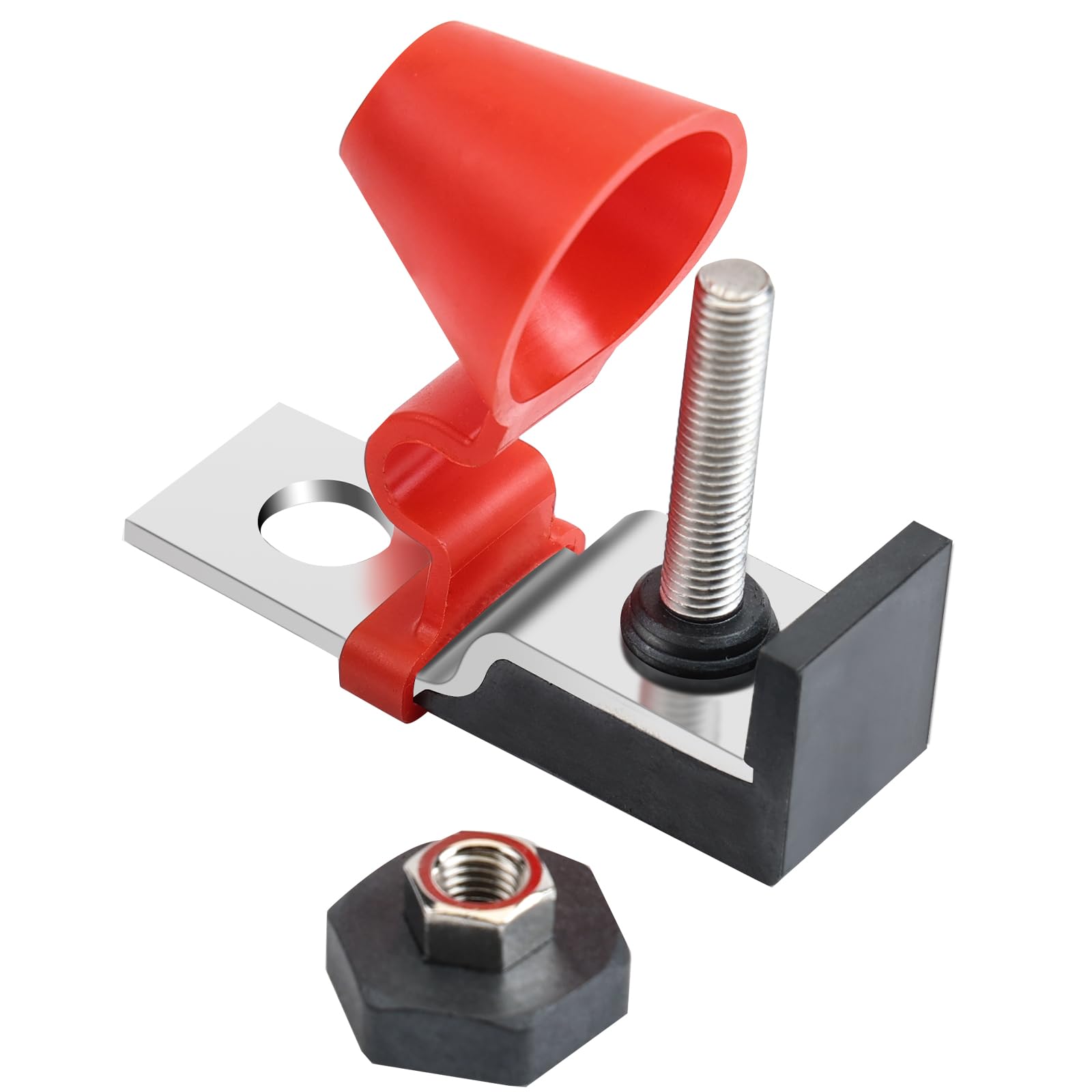 GLOSO Terminal Fuse Block, Single Stud (1/4"-20),Mounting Hole (3/8")