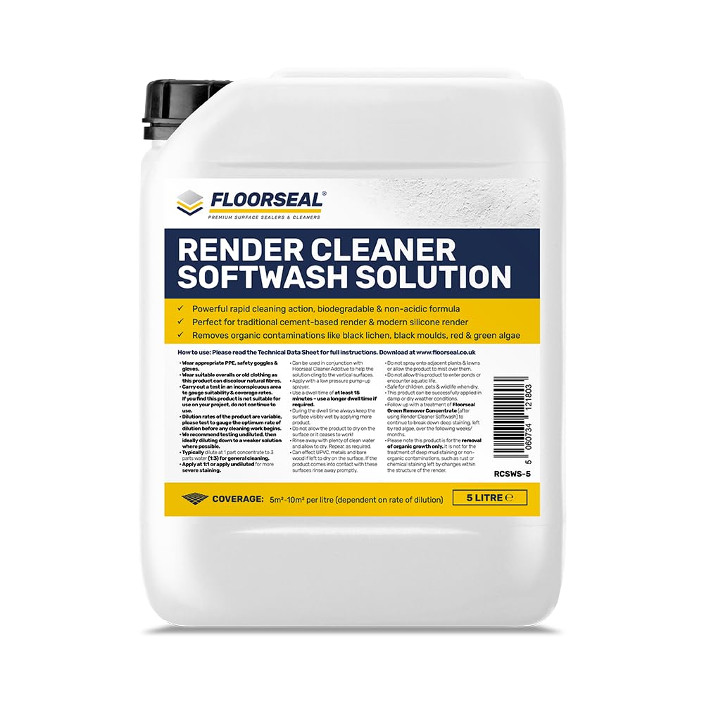 Sponsored Ad – Render Cleaner Softwash Solution - Acid Free Render & Masonry Cleaner (5 Litre)